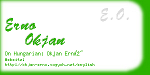 erno okjan business card
